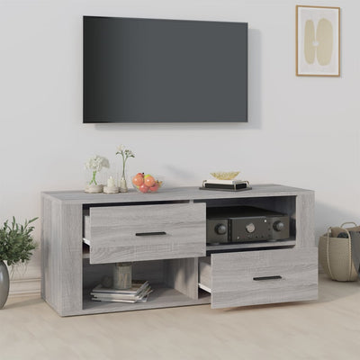 TV-taso harmaa Sonoma 100x35x40 cm tekninen puu