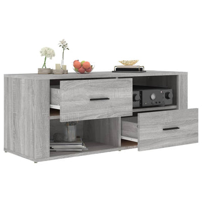 TV-taso harmaa Sonoma 100x35x40 cm tekninen puu