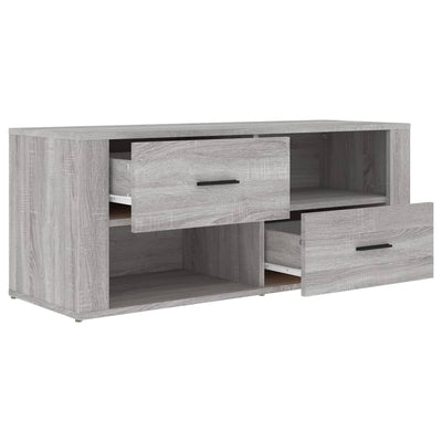TV-taso harmaa Sonoma 100x35x40 cm tekninen puu