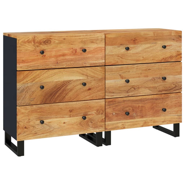 Senkit 2 kpl 60x33x75 cm täysi akaasiapuu