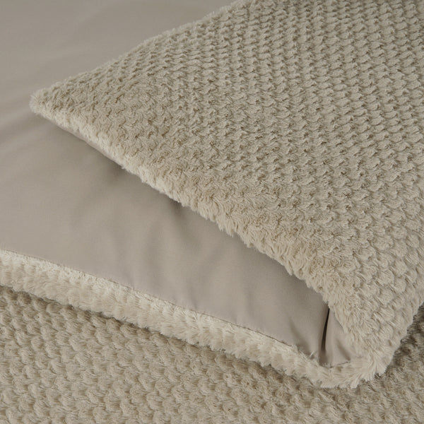 Teddy-vuodevaatesetti Taupe 140 x 200/220