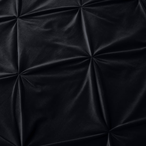 Velvetti Pintuck Pussilakanasetti Musta 140 x 200/220