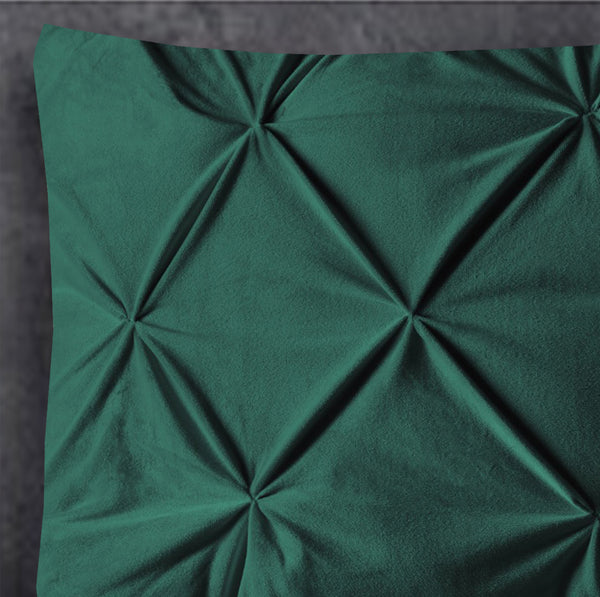 Velvet Pintuck Samettityynynpäälliset 2 kpl Vihreä 60 x 70 cm
