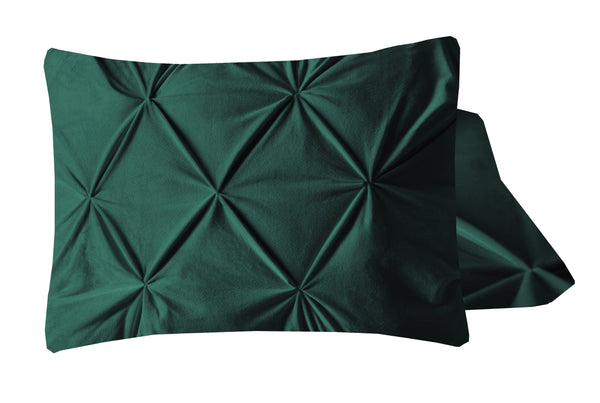 Velvet Pintuck Samettityynynpäälliset 2 kpl Vihreä 60 x 70 cm