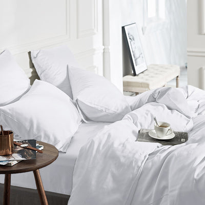 Bambu pussilakanasetti Valkoinen 140 x 200/220