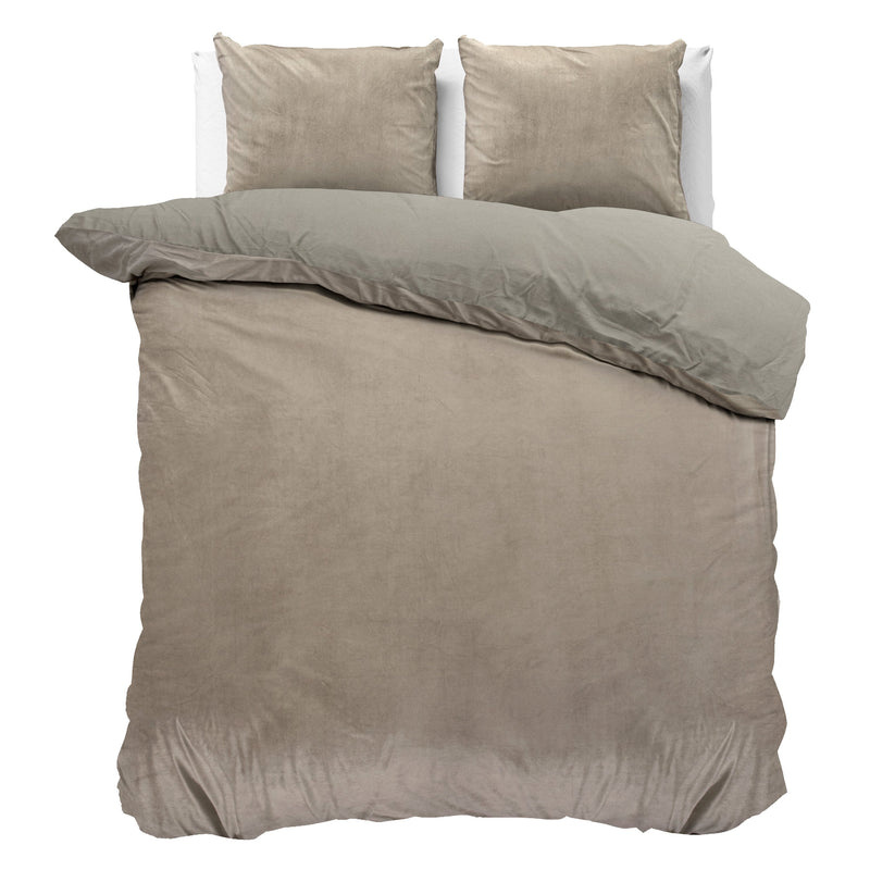 Pussilakanasetti Velvet uni Taupe/Harmaa