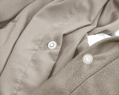 Pussilakanasetti Velvet uni Taupe/Harmaa