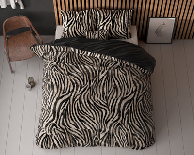 Pussilakanasetti - Zebra Icon Musta