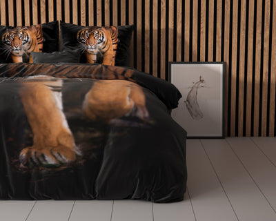 Pussilakanasetti - Tiger Icon Musta