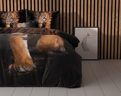 Pussilakanasetti - Tiger Icon Musta