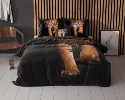 Pussilakanasetti - Tiger Icon Musta