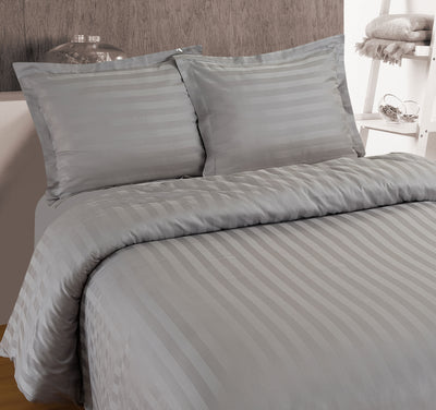 Hotelli pussilakanasetti - Hotel stripe Harmaa 200 x 200/260