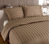 Hotelli pussilakanasetti - Hotel stripe Taupe 140 x 200/260