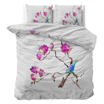 Pussilakanasetti Magnolias Valkoinen