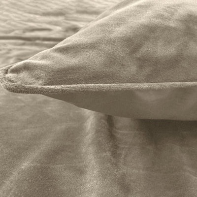 Pussilakanasetti Velvet Piping Taupe / Harmaa