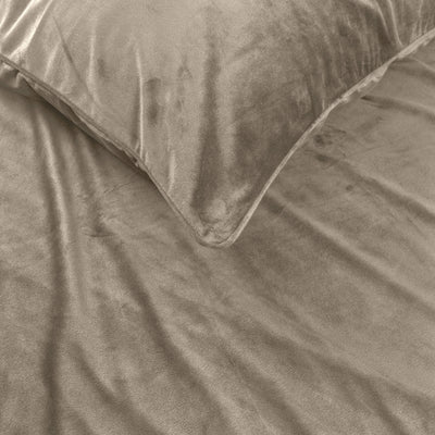 Pussilakanasetti Velvet Piping Taupe / Harmaa