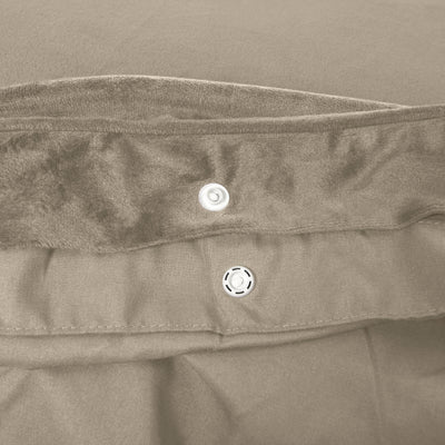 Pussilakanasetti Velvet Piping Taupe / Harmaa