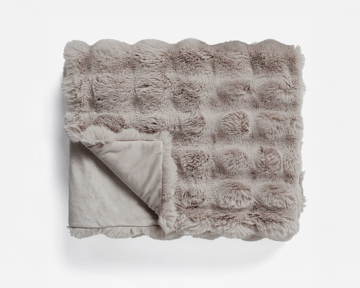Kanin Karvainen Torkkupeitto Taupe/Rose 240 x 200