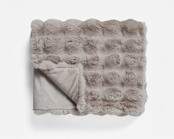 Kanin Karvainen Torkkupeitto Taupe/Rose 240 x 200