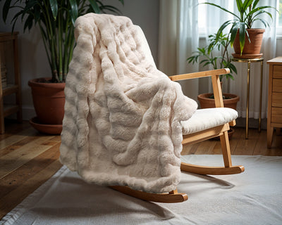 Hiekka Viltti / Torkkupeitto Pom Rabbit 150 x 200