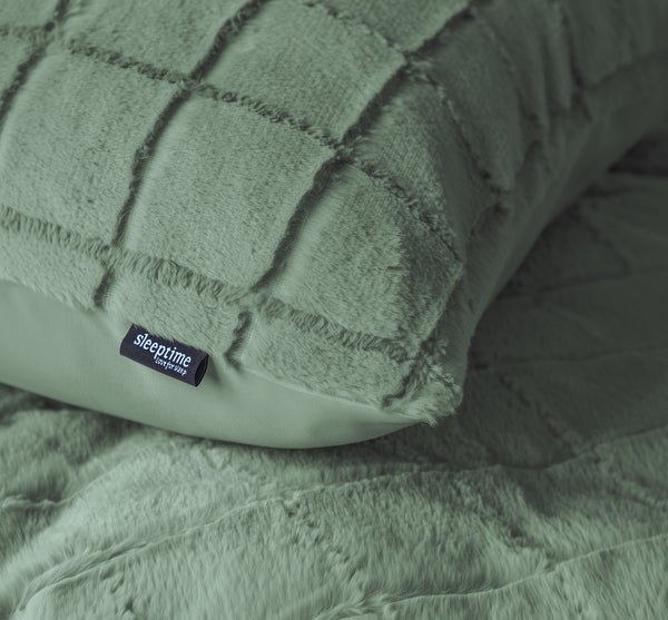 Vihreä Tekoturkis Päiväpeite 240x200/220