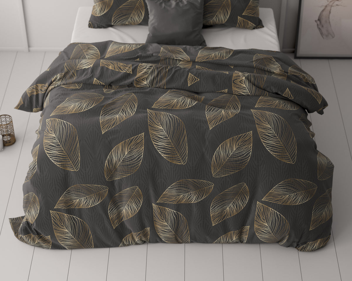 Pussilakanasetti Golden leaf Antrasiitti