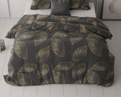 Pussilakanasetti Golden leaf Antrasiitti