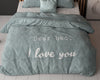 Pussilakanasetti I Love Bed Vihreä