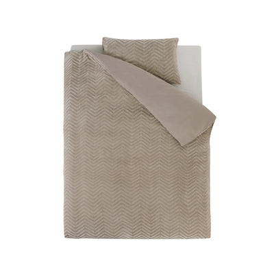 Pussilakanasetti Chevron Teddy Taupe
