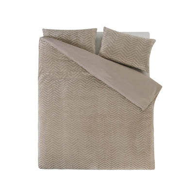 Pussilakanasetti Chevron Teddy Taupe