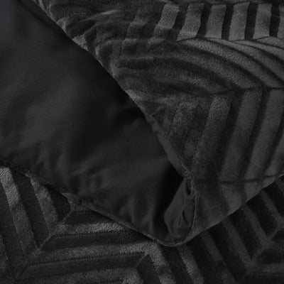 Pussilakanasetti Chevron Teddy Antrasiitti