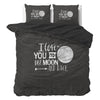 Pussilakanasetti Moon and Back Antrasiitti