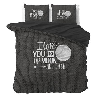 Pussilakanasetti Moon and Back Antrasiitti