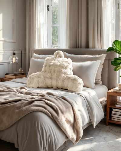 VUODEVAATTEET - Bedrest Pompom Beige Tyyny