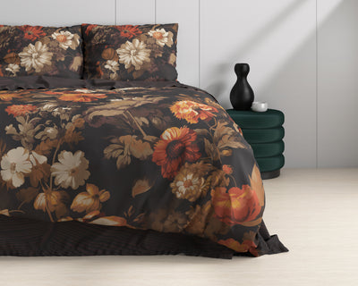 Pussilakanasetti Art flowers Ruskea