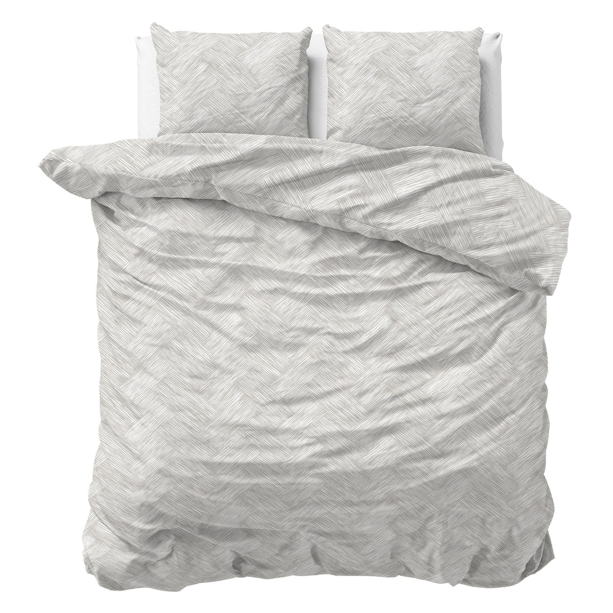 Pussilakanasetti Rattan Zilver Harmaa