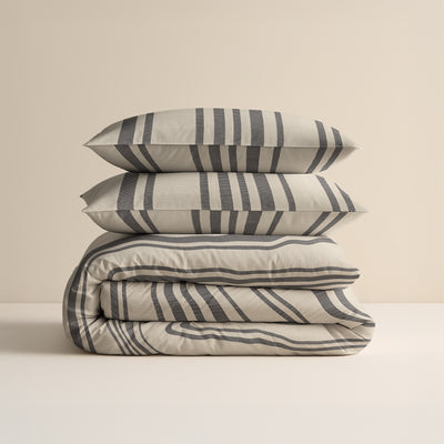 Pussilakanasetti Linear Linen Sand