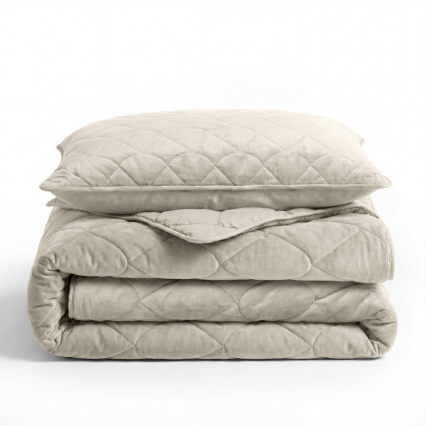 VUODEVAATTEET - Lazy peitto Velvet Taupe/Harmaa ylellisillä tyynyliinoilla Tyynyliina