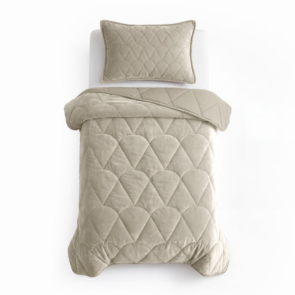 VUODEVAATTEET - Lazy peitto Velvet Taupe/Harmaa ylellisillä tyynyliinoilla Tyynyliina