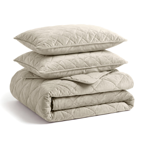 VUODEVAATTEET - Lazy peitto Velvet Taupe/Harmaa ylellisillä tyynyliinoilla Tyynyliina