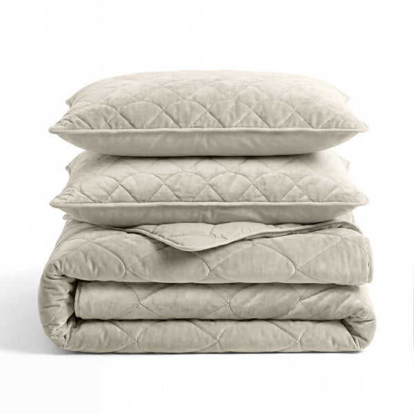 VUODEVAATTEET - Lazy peitto Velvet Taupe/Harmaa ylellisillä tyynyliinoilla Tyynyliina