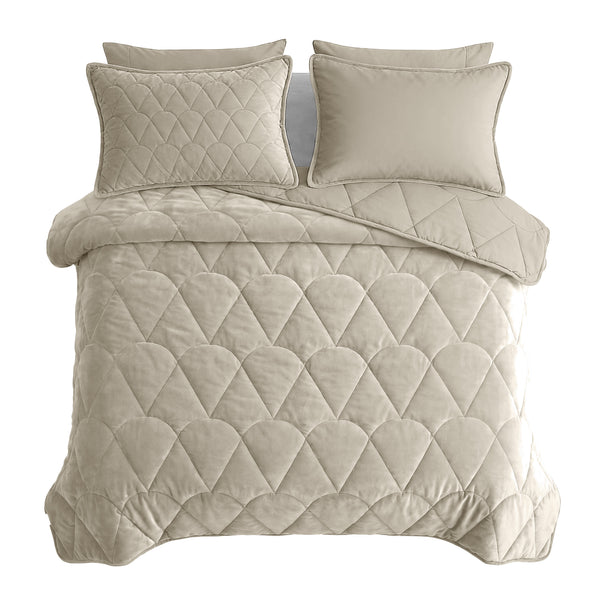VUODEVAATTEET - Lazy peitto Velvet Taupe/Harmaa ylellisillä tyynyliinoilla Tyynyliina