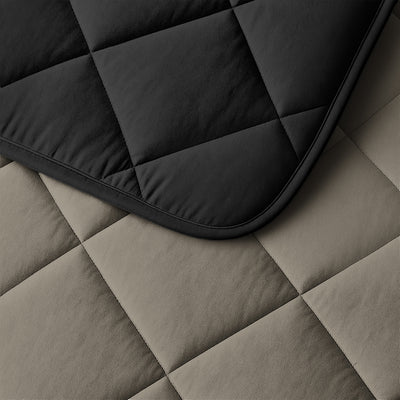 Taupe Musta Peitto ja Tyynyliina 140x200