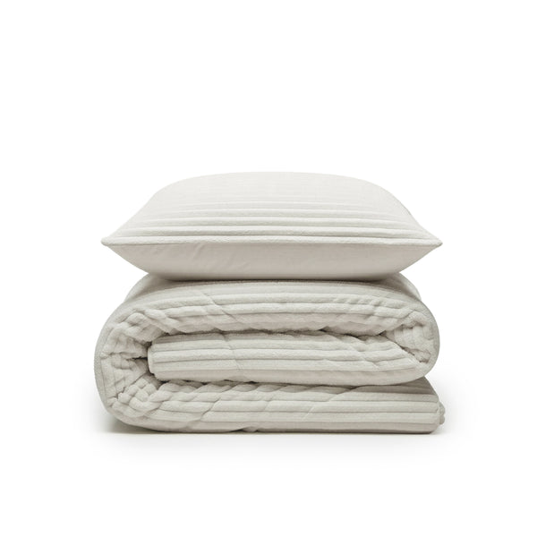 VUODEVAATTEET - Lazy peitto Rib premium Beige Tyynyliinoilla