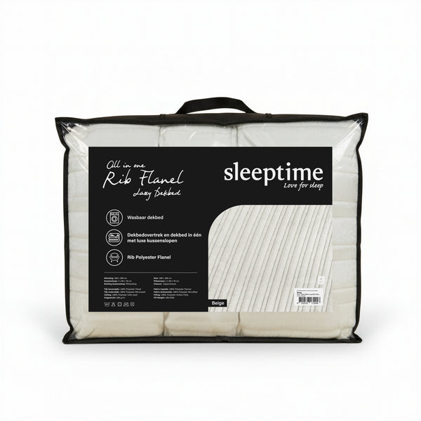 VUODEVAATTEET - Lazy peitto Rib premium Beige Tyynyliinoilla