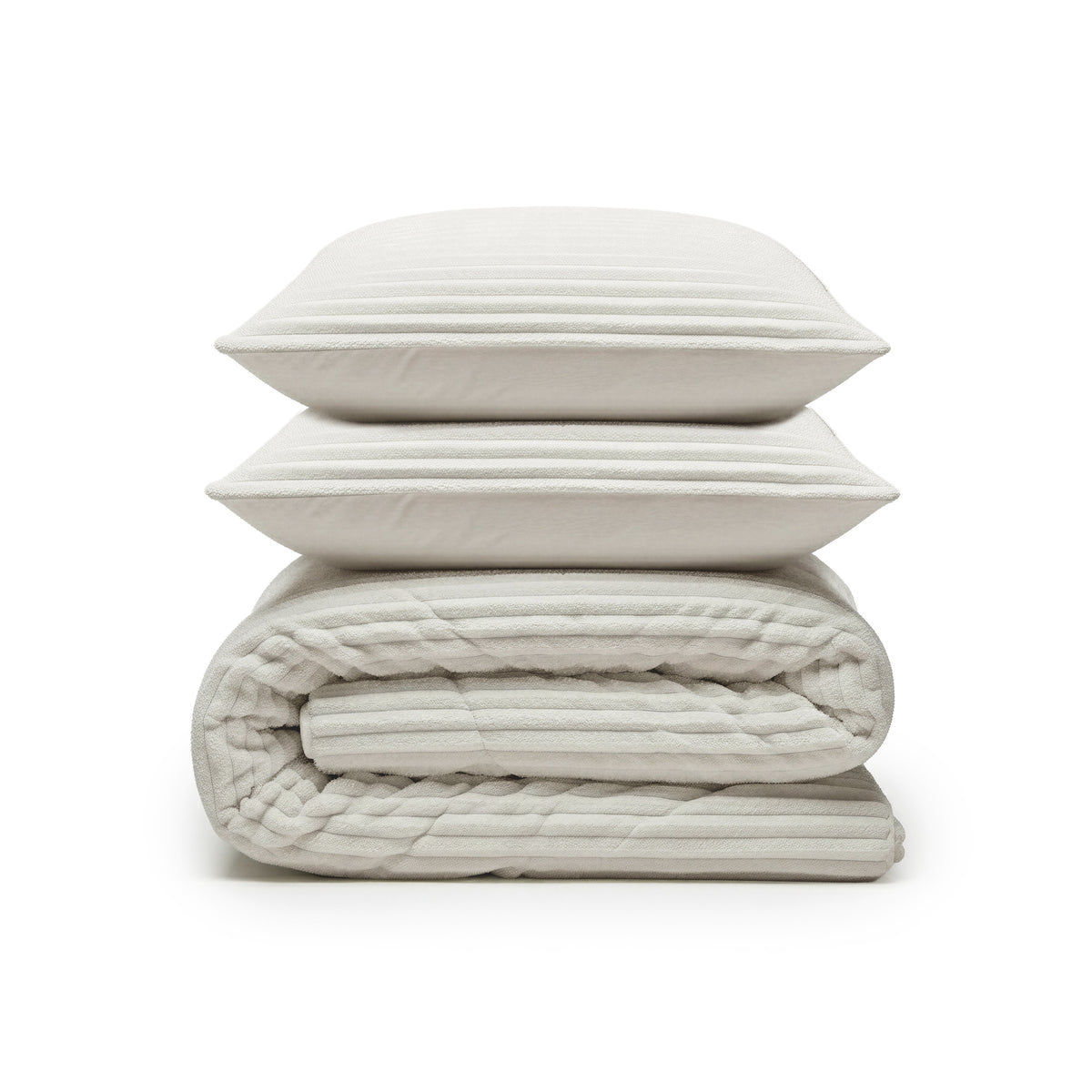 VUODEVAATTEET - Lazy peitto Rib premium Beige Tyynyliinoilla