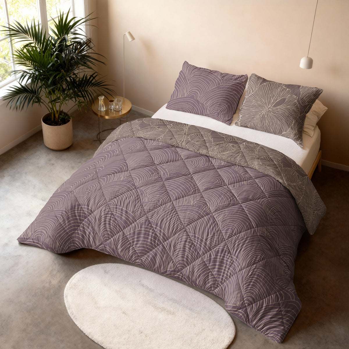 Mauve Pussilakanasetti 240x200 Tyynyliinoilla