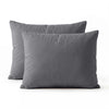 VUODEVAATTEET - Lazy Tyynyliina Percale 2Pack Antrasiitti