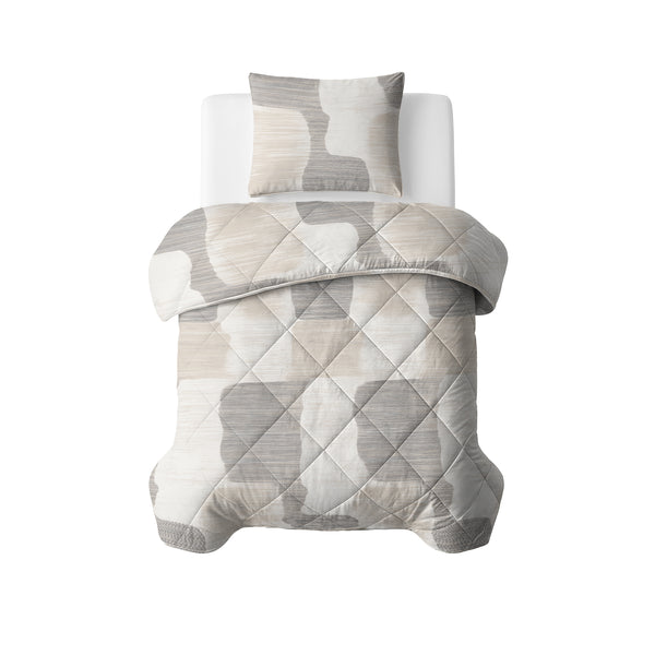 VUODEVAATTEET - Lazy peitto puuvilla ruudullinen Beige/harmaa