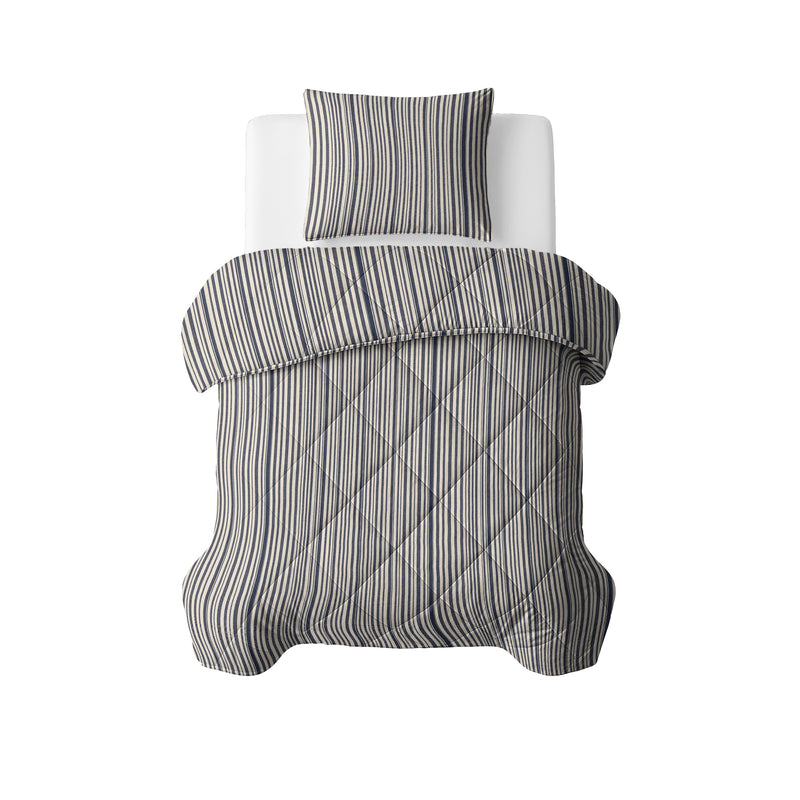 VUODEVAATTEET - Lazy peitto Puuvilla Stripy Beige/Sininen